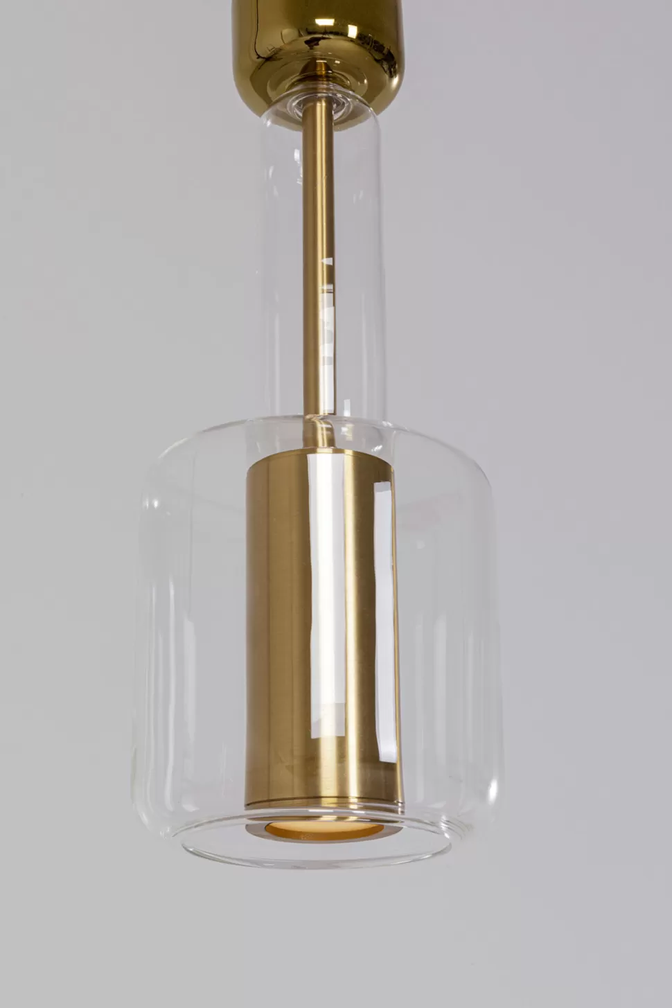 Lampy Wiszące-KARE Design Lampa Wisząca Stal I Szkło Kolor Transparentny I Złoty Ø13x60 Cm