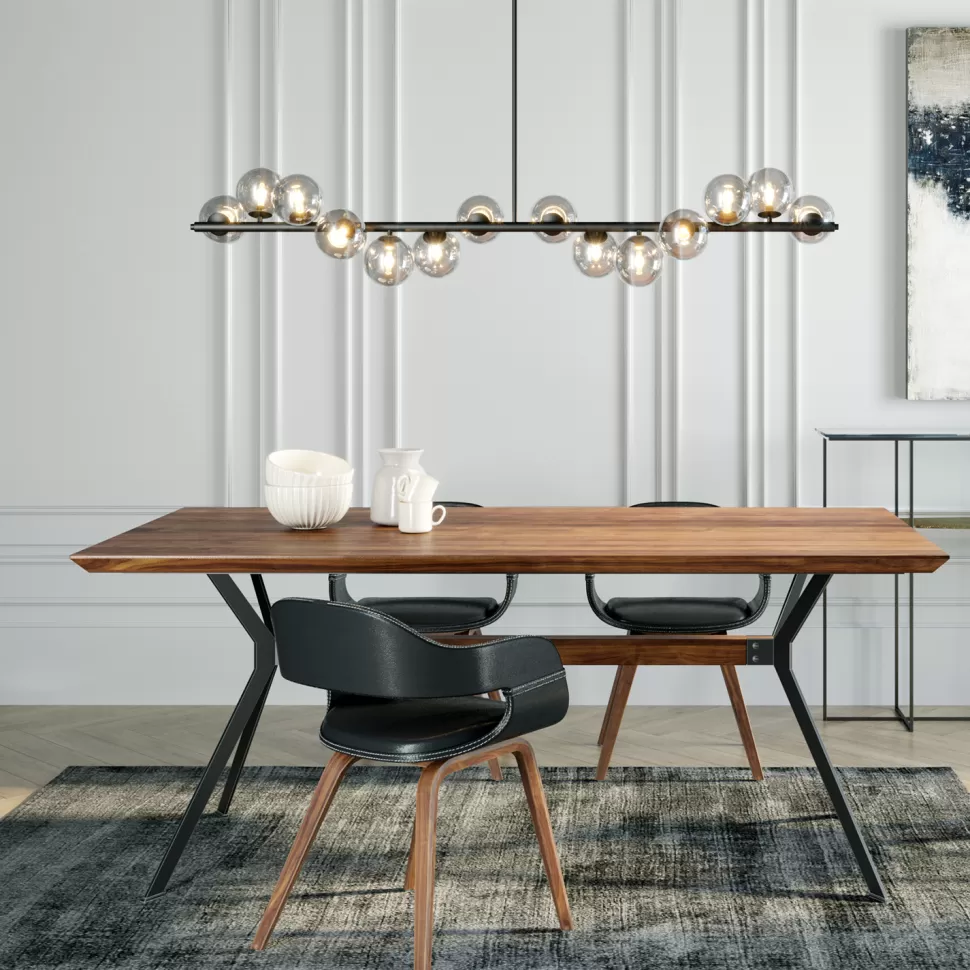 Lampy Wiszące-KARE Design Lampa Wisząca Szklane Klosze Czarna 155x138 Cm