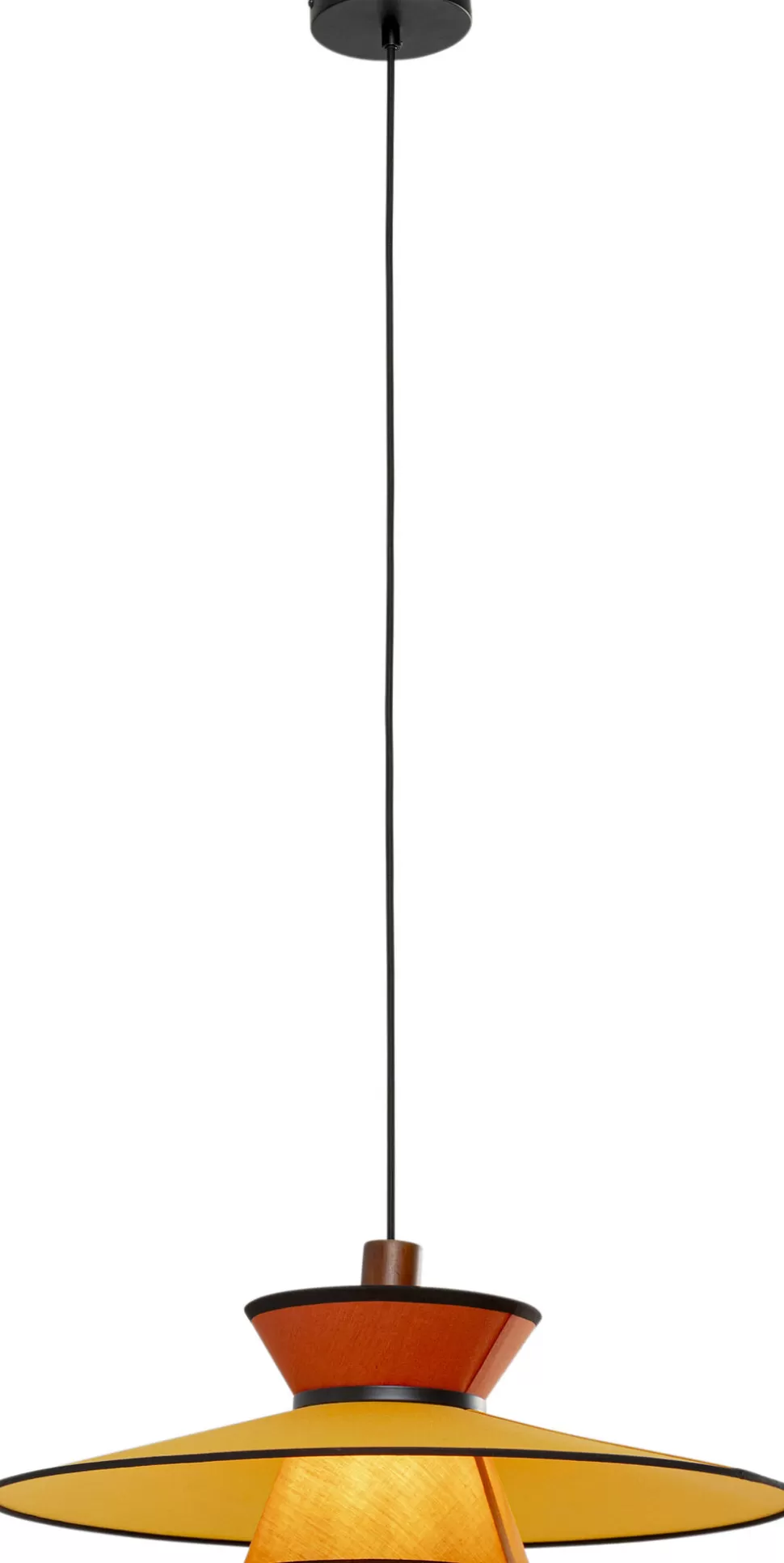 Lampy Wiszące-KARE Design Lampa Wisząca Z Kolorowym Kloszem Podsufitka Czarna Ø55 Cm