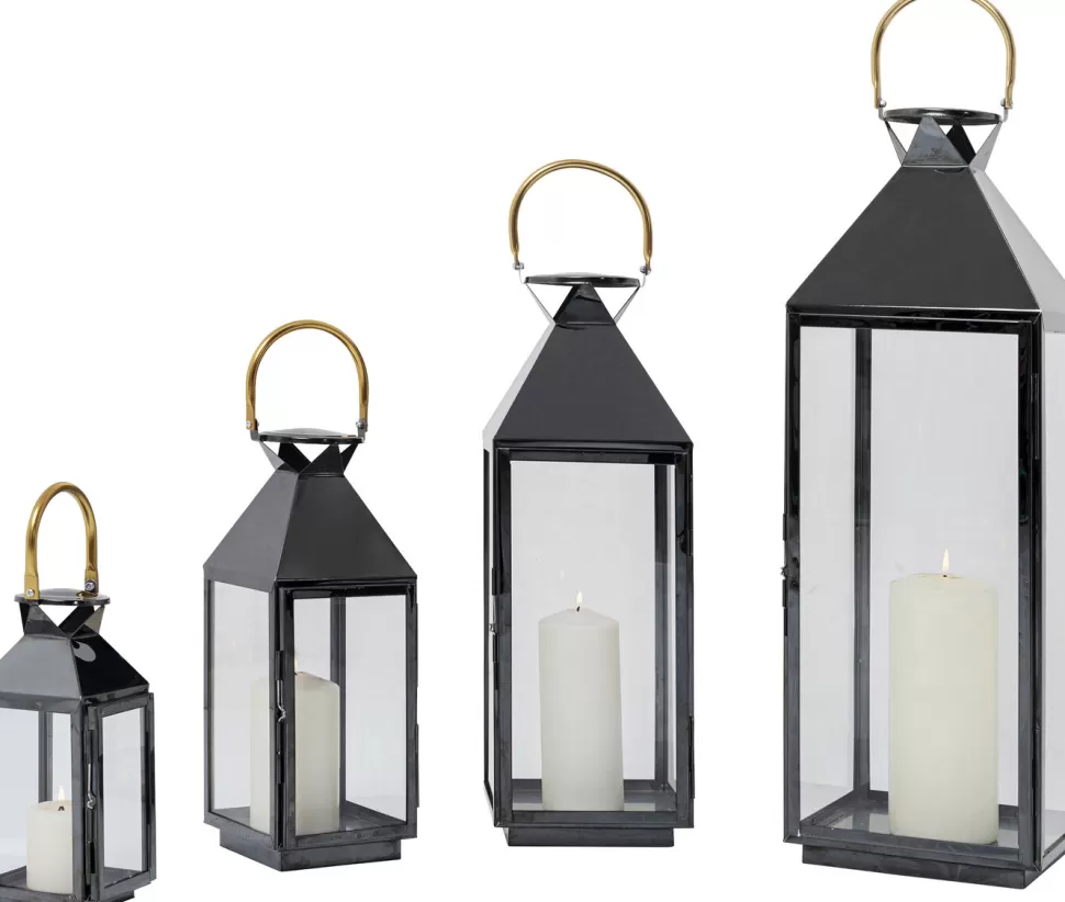 Lampiony I Latarenki-KARE Design Latarenki Giardino (4-set) Czarne