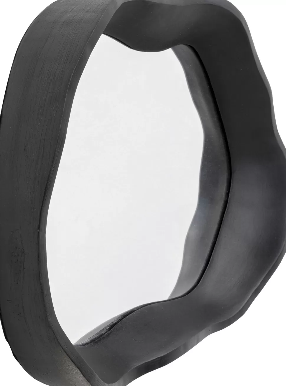 Lustra-KARE Design Lustro ścienne Czarne Loft Asymetryczne 40x34 Cm