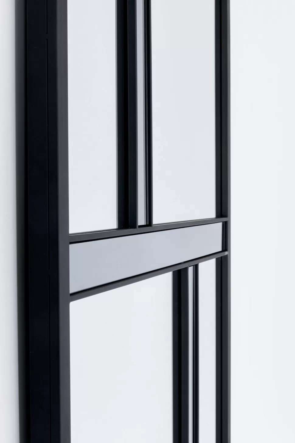 Lustra-KARE Design Lustro ścienne Duże Prostokątne Czarne 71x182 Cm