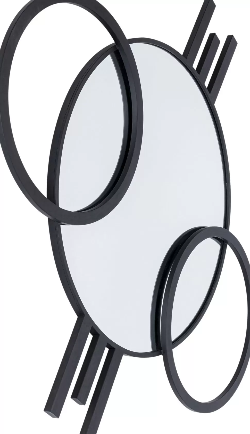 Lustra-KARE Design Lustro ścienne Z Czarną Stalową Ramą 124x119 Cm