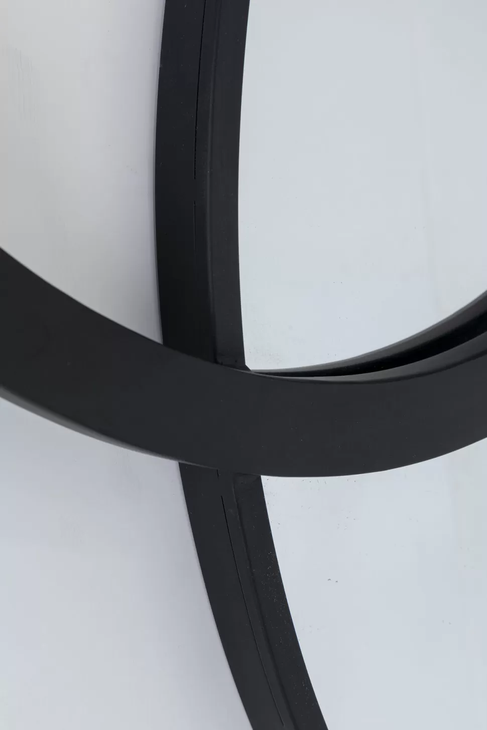 Lustra-KARE Design Lustro ścienne Z Czarną Stalową Ramą 124x119 Cm