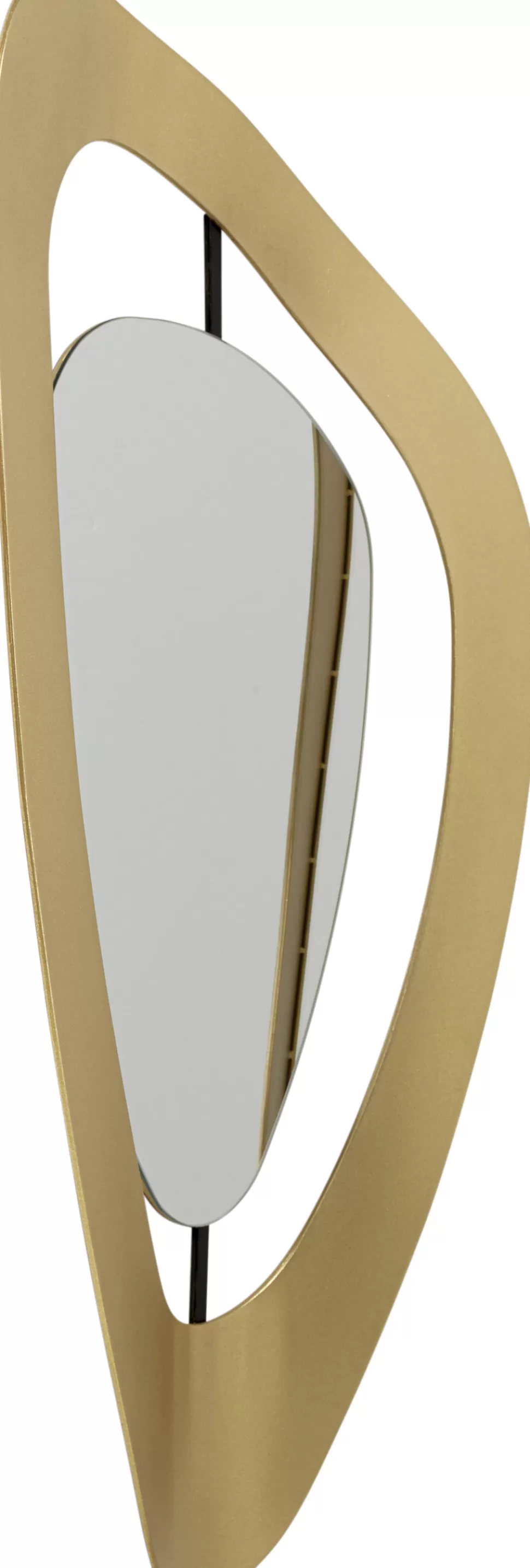 Lustra-KARE Design Lustro ścienne Ze Złotą Ramą Stalową 57x105 Cm