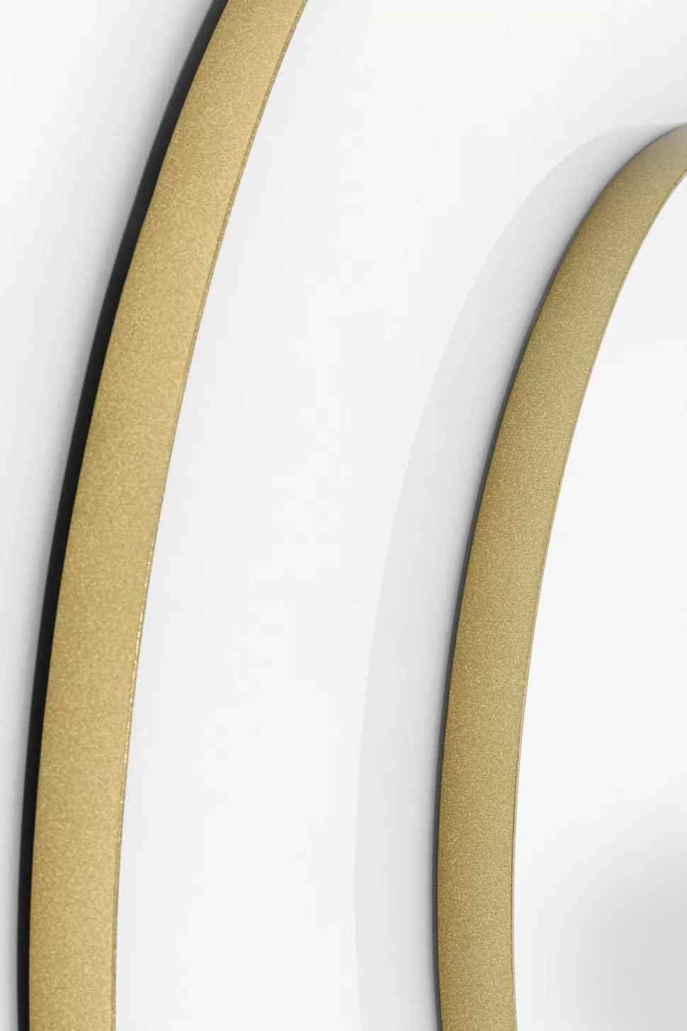 Lustra-KARE Design Lustro ścienne Ze Złotą Stalową Ramą Ø100 Cm