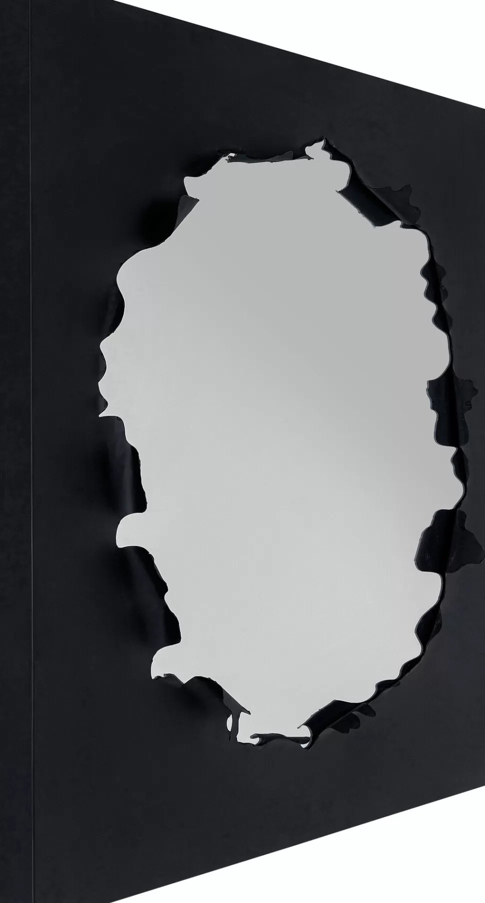 Lustra-KARE Design Lustro Do Salonu Czarne Stalowe Efekt Eksplozji 90x90 Cm
