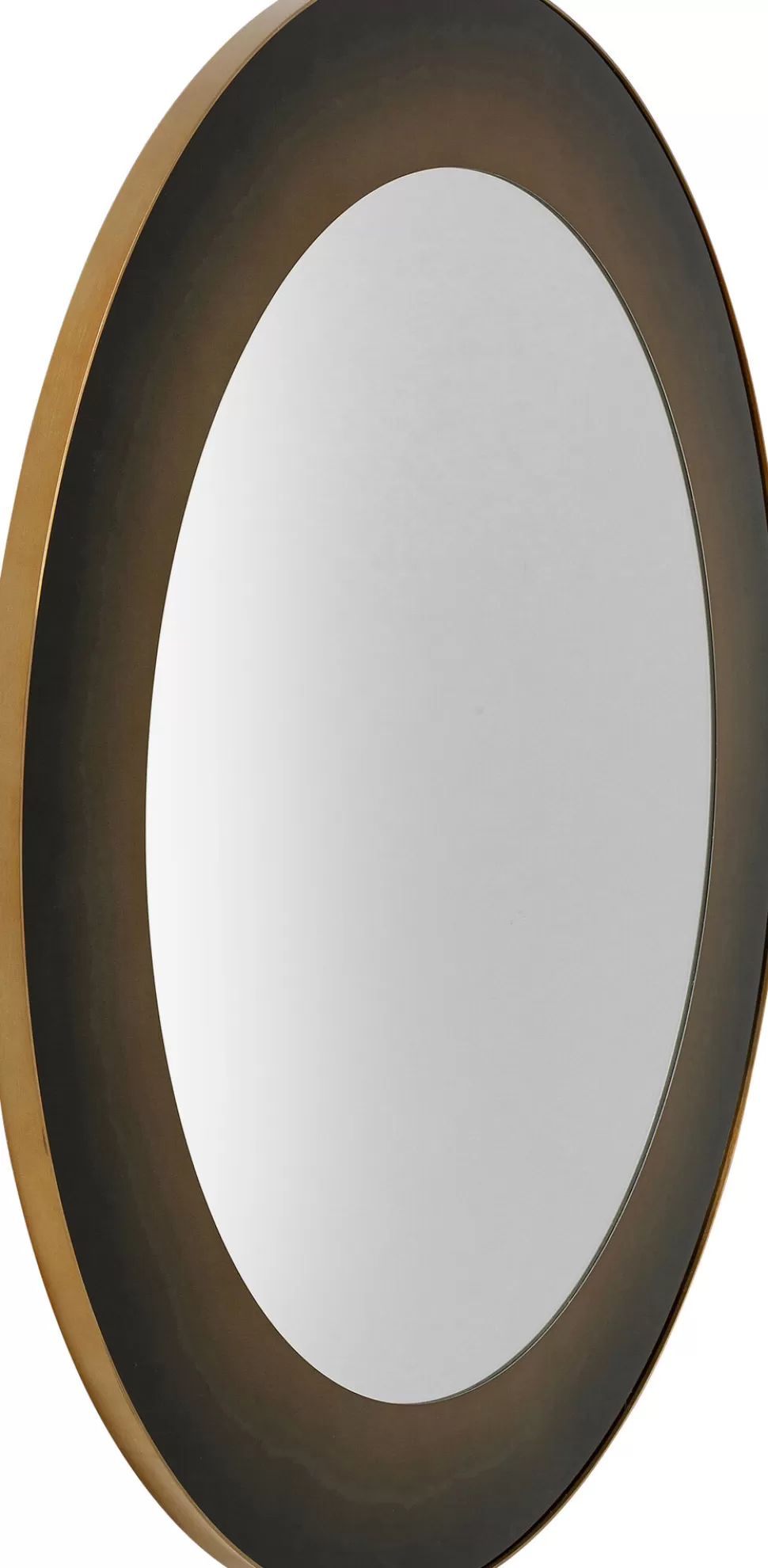 Lustra-KARE Design Lustro Duże Okrągłe Czarno-złote Ø100 Cm