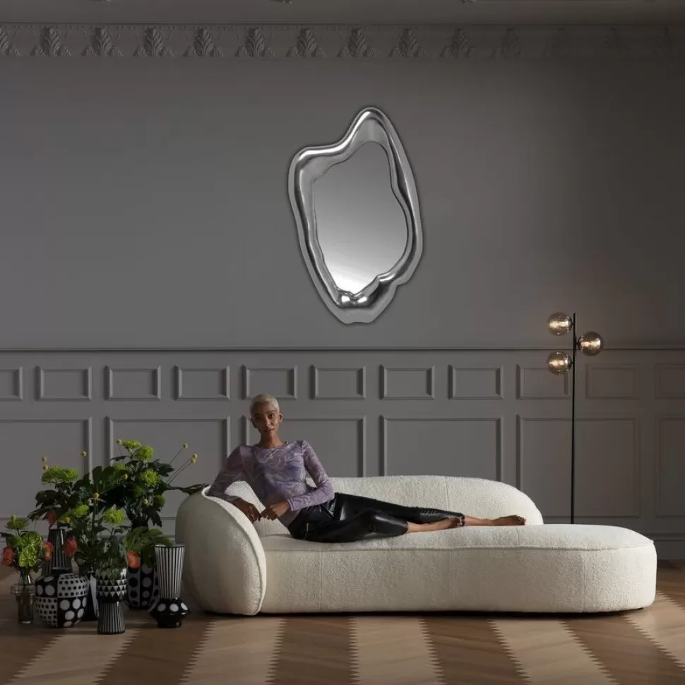 Lustra-KARE Design Lustro Hologram 68x117 Cm Srebrne
