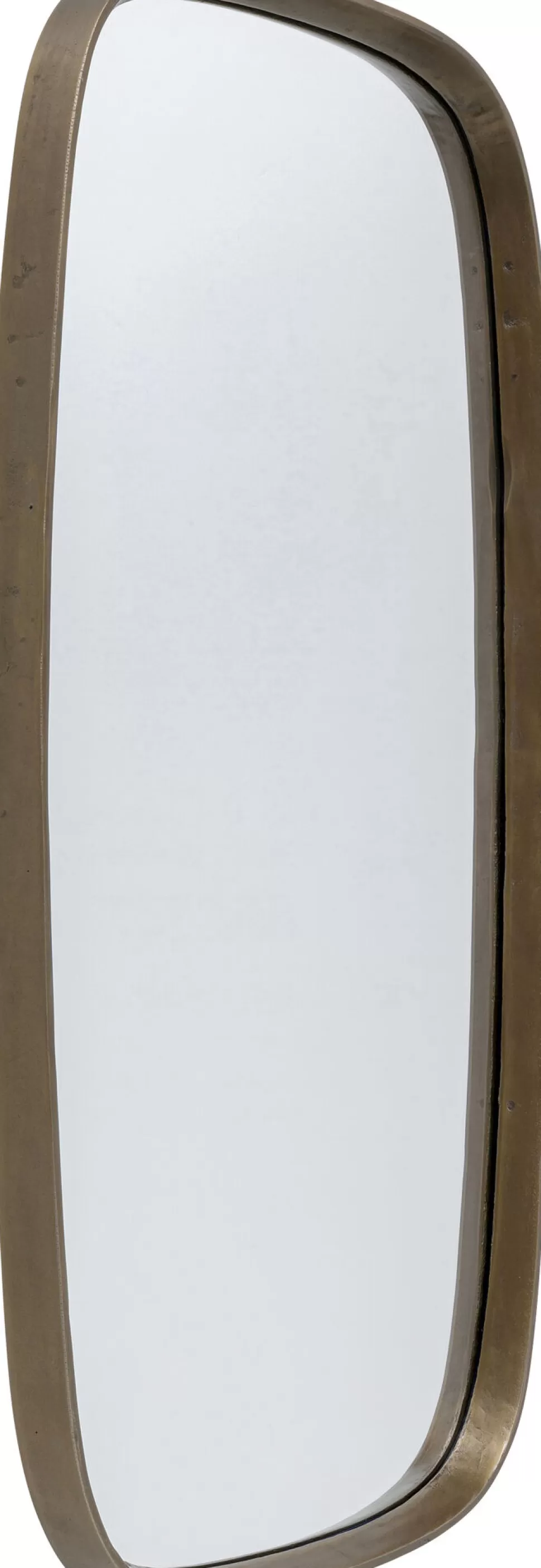 Lustra-KARE Design Lustro Loft Rama Aluminiowa 58x122 Cm Wykończenie Mosiężne