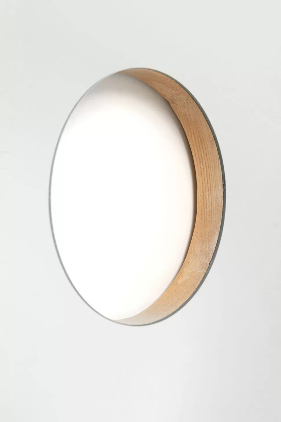 Lustra-KARE Design Lustro Okrągłe Wiszące Rama Dębowa Ø100 Cm