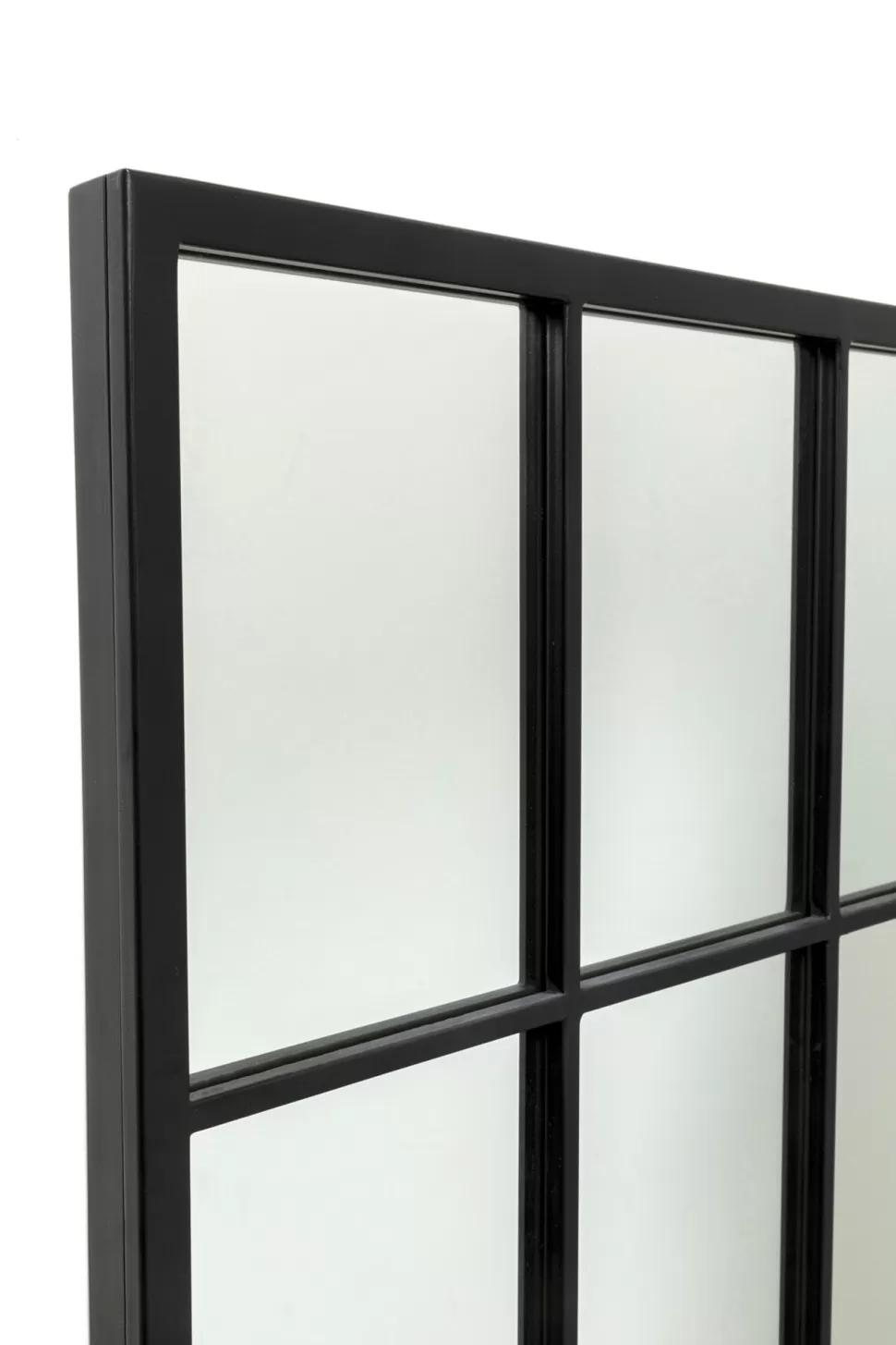 Lustra-KARE Design Lustro Prostokątne Czarne Odwracalne Rama Stalowa 60x140 Cm