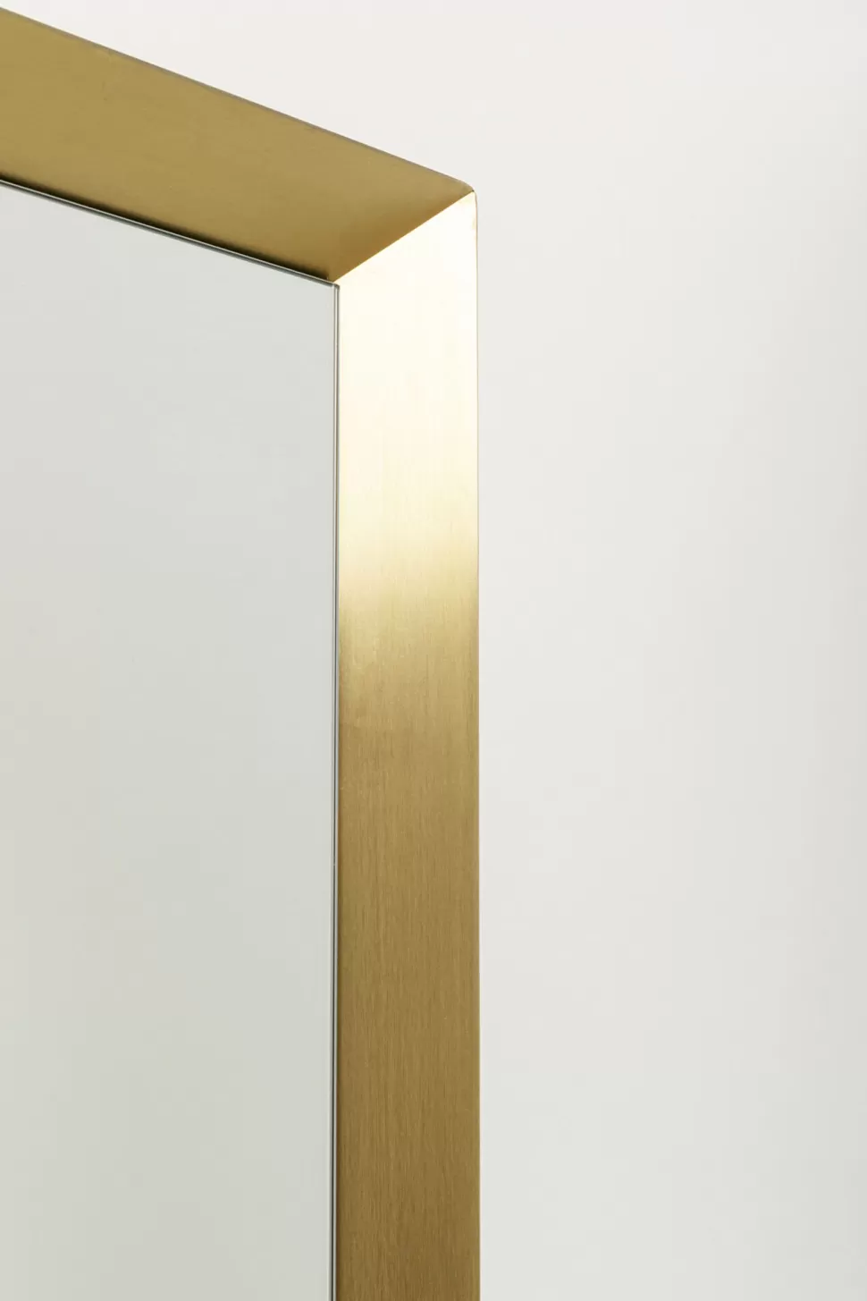 Lustra-KARE Design Lustro Prostokątne Duże Rama Złota Stalowa 70x200 Cm
