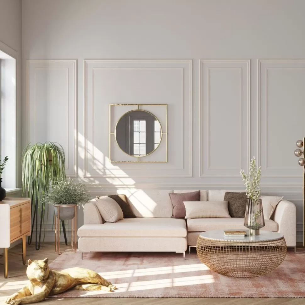 Lustra-KARE Design Lustro Stanford 90x90 Cm Złote
