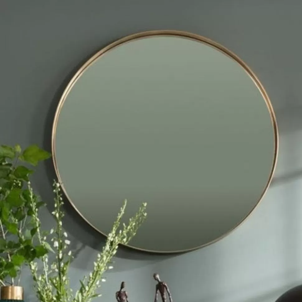 Lustra-KARE Design Lustro Wiszące Curve Round ∅100 Cm Mosiężne