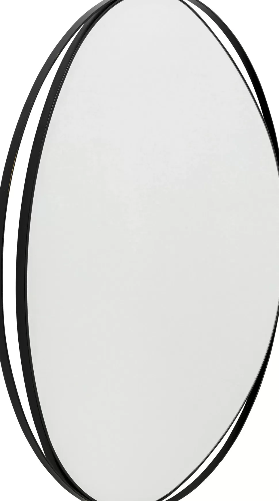 Lustra-KARE Design Lustro Wiszące Do Salonu Rama Czarna Ze Stali Ø80 Cm