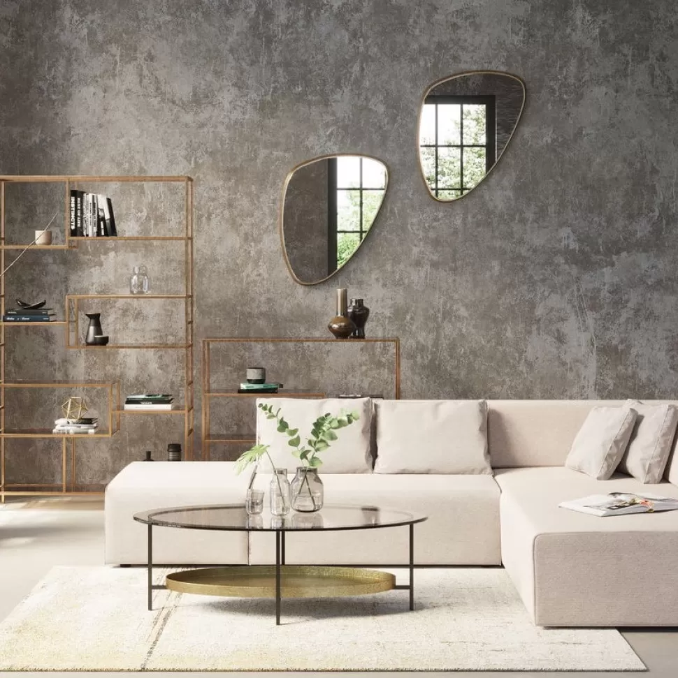 Lustra-KARE Design Lustro Wiszące Jetset 83x56 Cm Złote