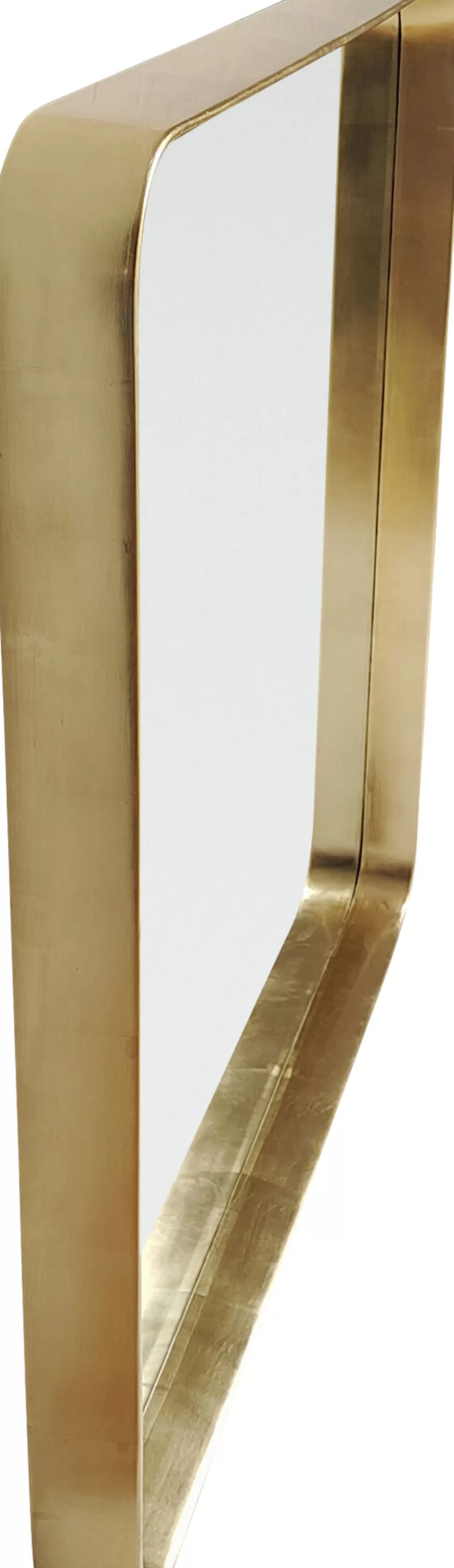 Lustra-KARE Design Lustro Wiszące Kwadratowe Ze Złotą Ramą 103x103 Cm