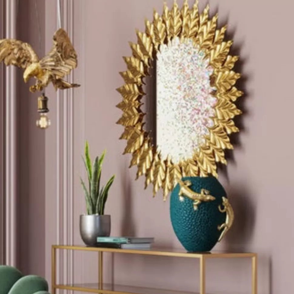 Lustra-KARE Design Lustro Wiszące Leaves Gold Ø76 Cm Złote