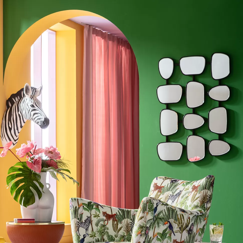 Lustra-KARE Design Lustro Wiszące Odwracalne Rama Stalowa Czarna 80x114 Cm