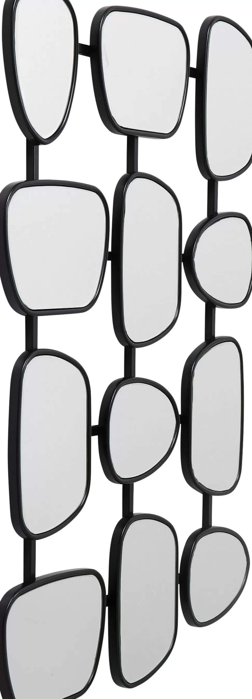Lustra-KARE Design Lustro Wiszące Odwracalne Rama Stalowa Czarna 80x114 Cm