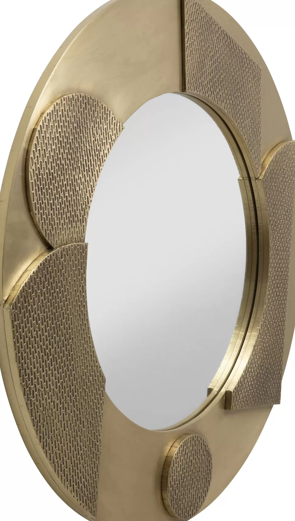 Lustra-KARE Design Lustro Wiszące Okrągłe Złote Rama Stalowa Ø80 Cm