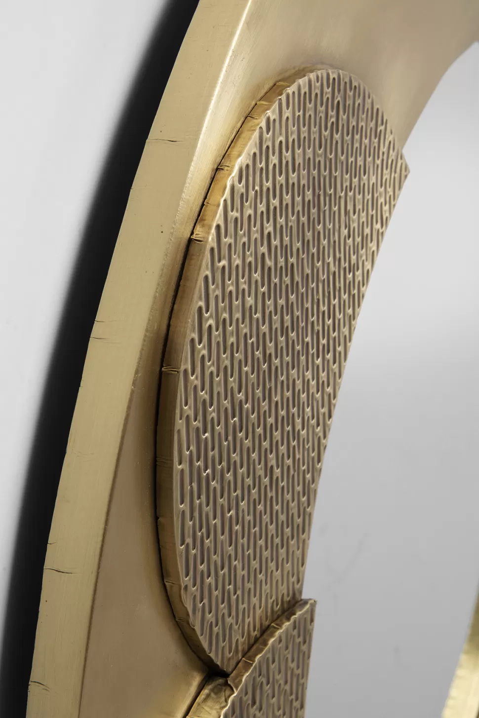 Lustra-KARE Design Lustro Wiszące Okrągłe Złote Rama Stalowa Ø80 Cm