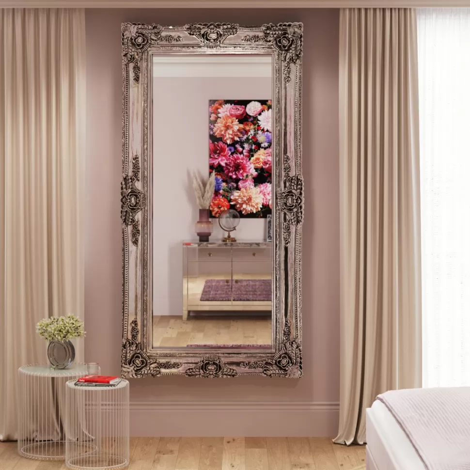 Lustra-KARE Design Lustro Wiszące Royal Residence 203x104 Cm Srebrne
