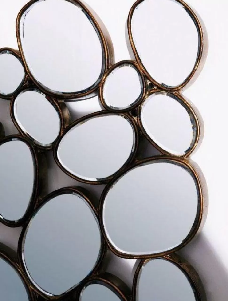 Lustra-KARE Design Lustro Wiszące Water Drops 135x78 Cm Miedziane