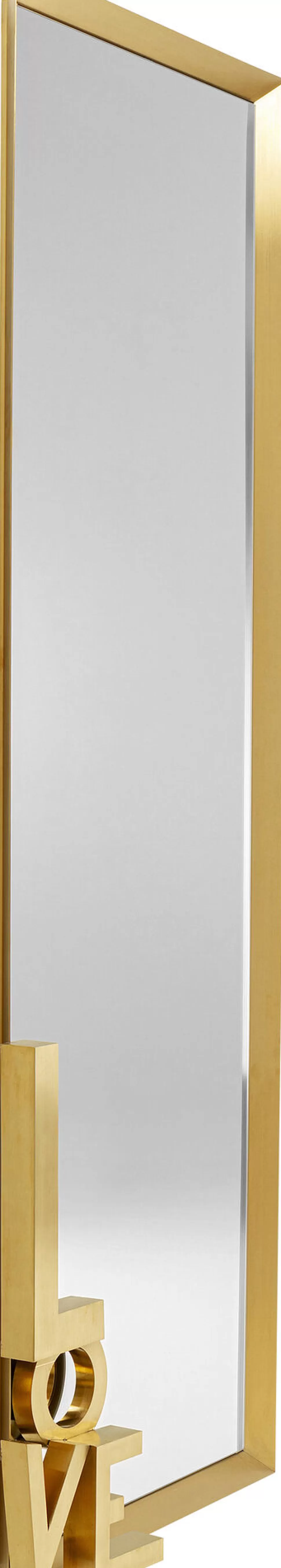 Lustra-KARE Design Lustro Wiszące Złote Napis Love 70x200 Cm