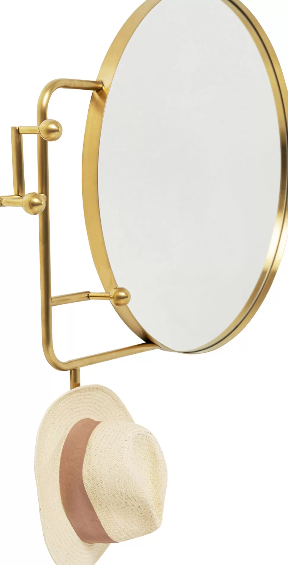 Lustra-KARE Design Lustro Z Wieszakami Okrągłe Złote Ø65 Cm