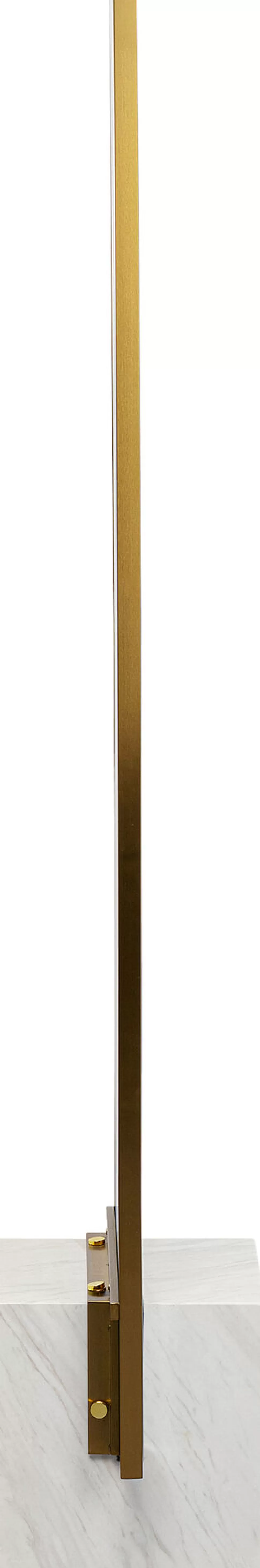 Lustra-KARE Design Lustro Ze Złotą Ramą 46x180 Cm Podstawa Z Marmuru Biała