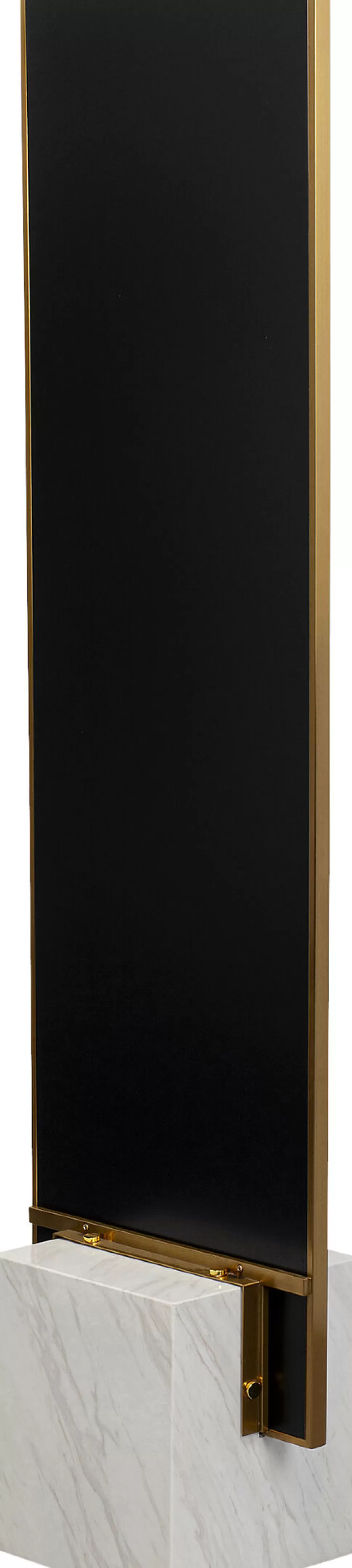 Lustra-KARE Design Lustro Ze Złotą Ramą 46x180 Cm Podstawa Z Marmuru Biała