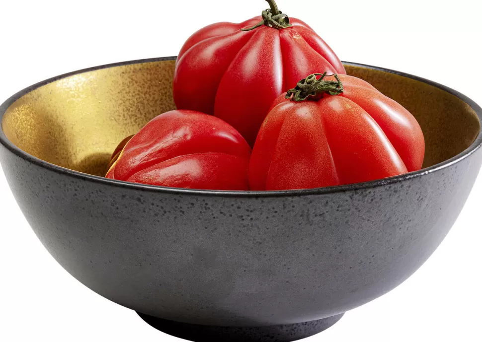 Zastawa Stołowa | Misy-KARE Design Misa Z Porcelany Czarno-złota Ø21 Cm 1,4 L