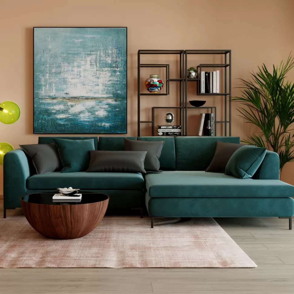 Narożniki-KARE Design Narożnik Gianna 290x167 Cm Zielony Lewy