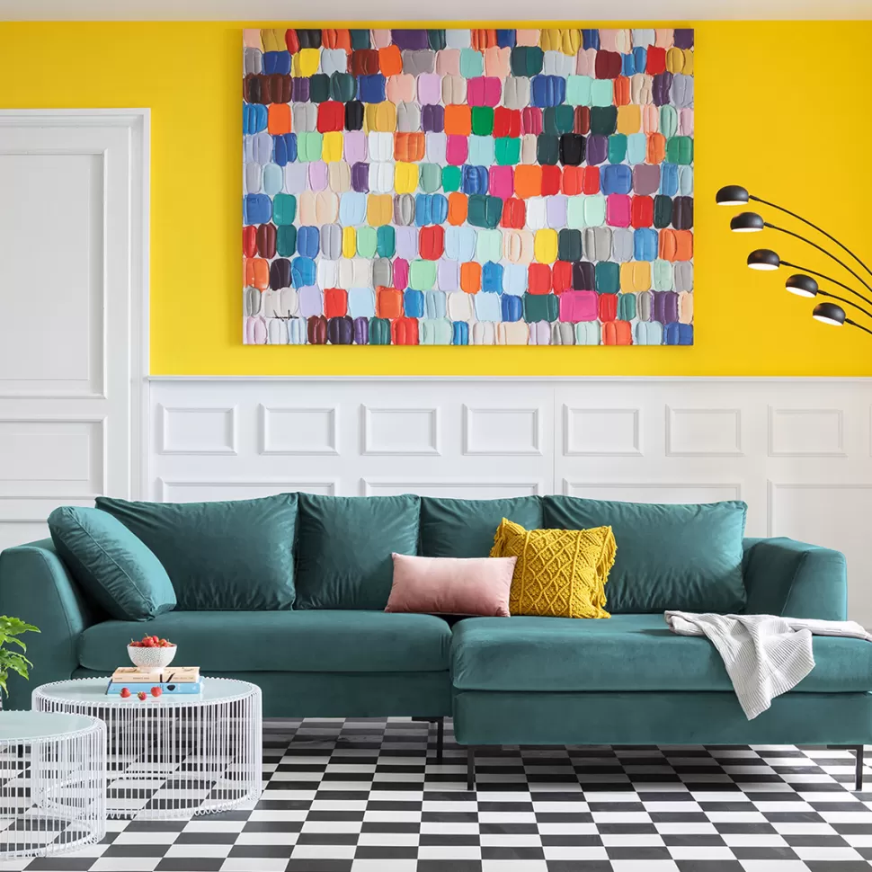 Narożniki-KARE Design Narożnik Gianna 290x167 Cm Zielony Prawy