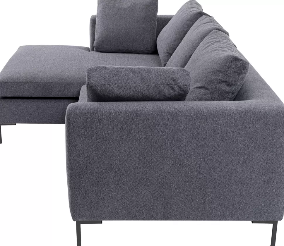 Narożniki-KARE Design Narożnik Gianni 290x167 Cm Szary Lewy - Nogi Czarne