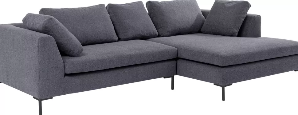 Narożniki-KARE Design Narożnik Gianni 290x167 Cm Szary Prawy - Nogi Czarne