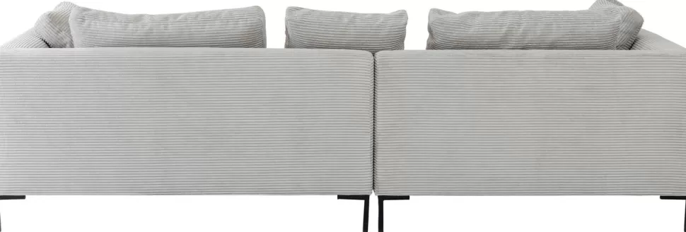 Narożniki-KARE Design Narożnik Gianni Cord 290x167 Cm Szary Lewy