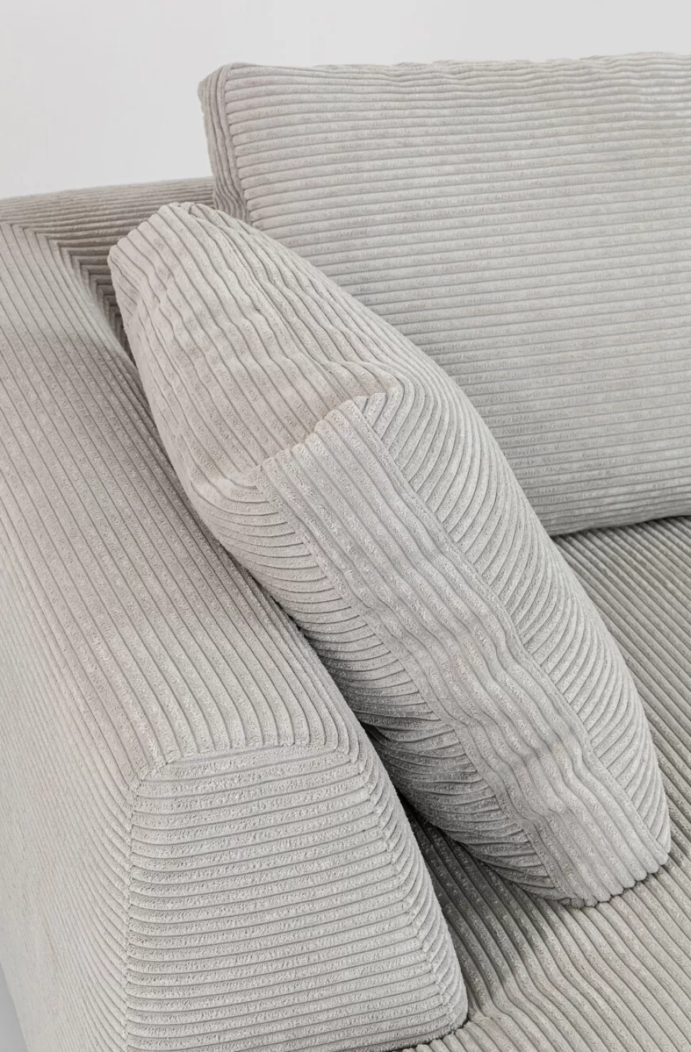 Narożniki-KARE Design Narożnik Gianni Cord 290x167 Cm Szary Lewy