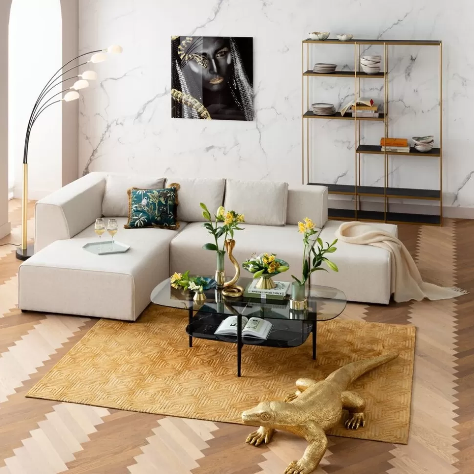 Narożniki-KARE Design Narożnik Infinity Ottomane 306x182 Cm Kremowy Lewy