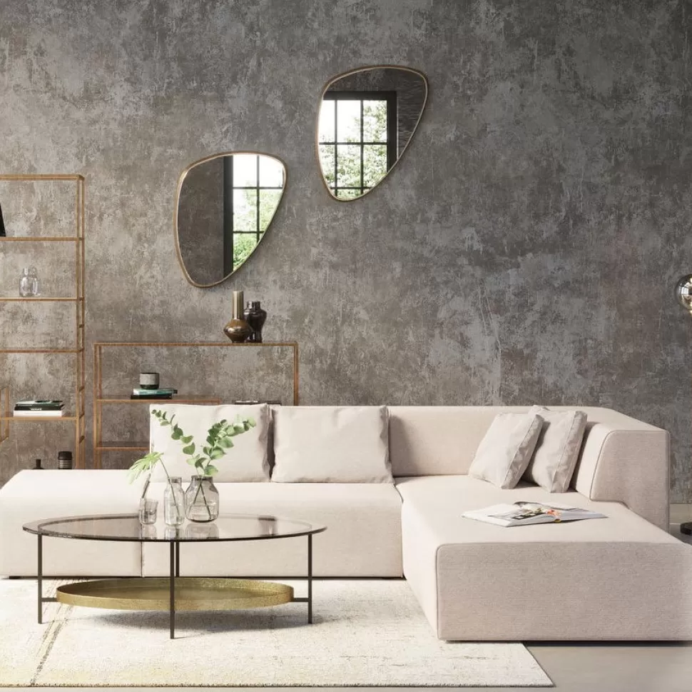 Narożniki-KARE Design Narożnik Infinity Ottomane 306x182 Cm Kremowy Prawy