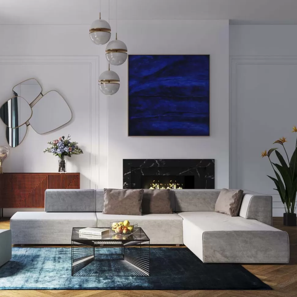 Narożniki-KARE Design Narożnik Infinity Szary 302x182 Cm Lewostronny