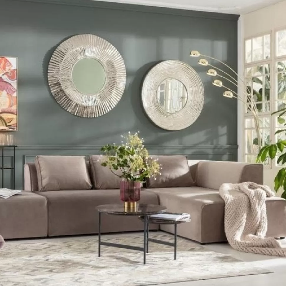 Narożniki-KARE Design Narożnik Infinity Velvet 302x182 Cm Taupe Prawy