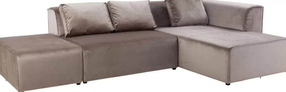 Narożniki-KARE Design Narożnik Infinity Velvet 302x182 Cm Taupe Prawy