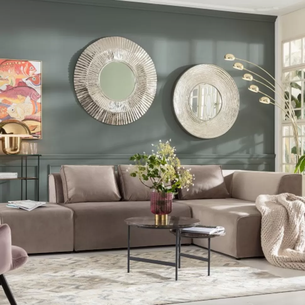 Narożniki-KARE Design Narożnik Infinity Velvet 306x182 Cm Taupe Lewy