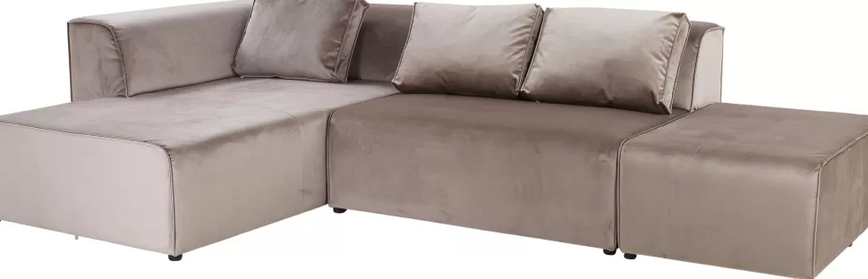 Narożniki-KARE Design Narożnik Infinity Velvet 306x182 Cm Taupe Lewy