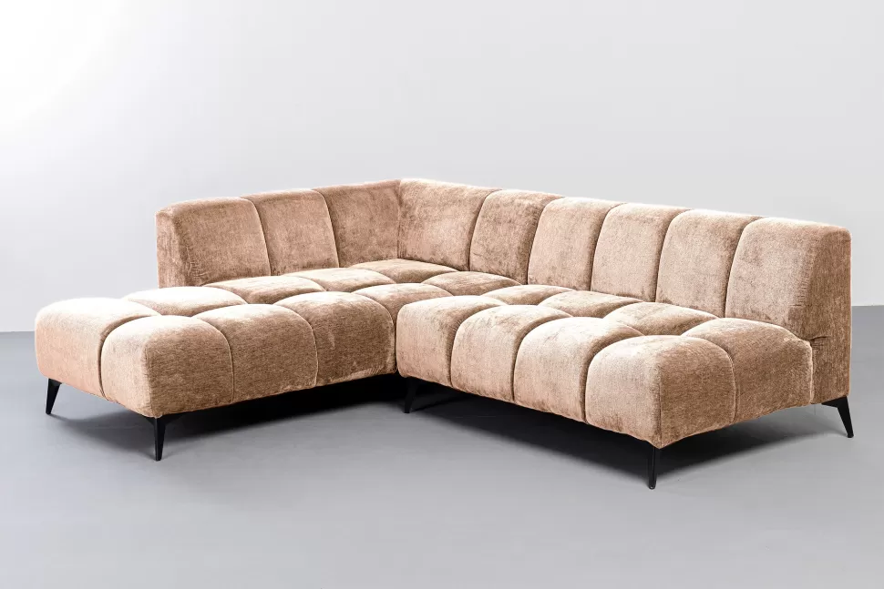 Narożniki-KARE Design Narożnik Lewy Kremowy Nogi Czarne 250x200 Cm
