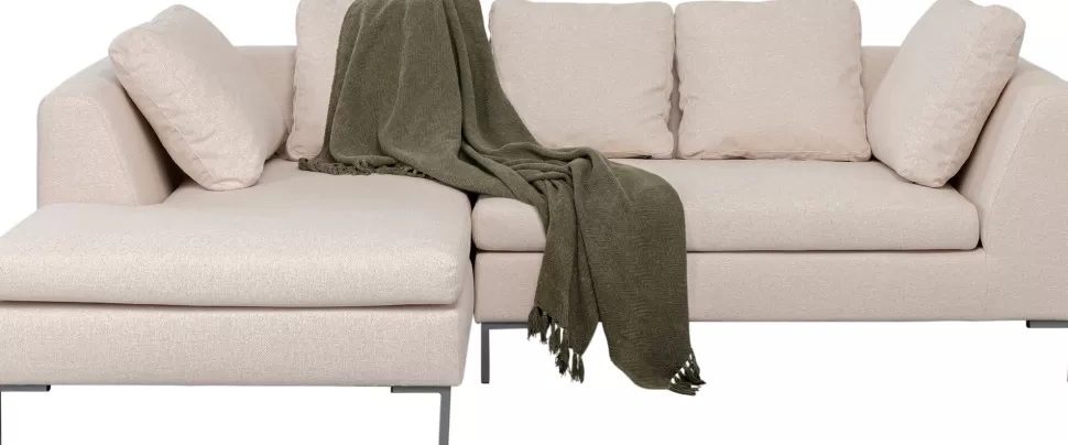 Narożniki-KARE Design Narożnik Lewy W Kolorze Kremowym Nogi Stalowe 250x167 Cm