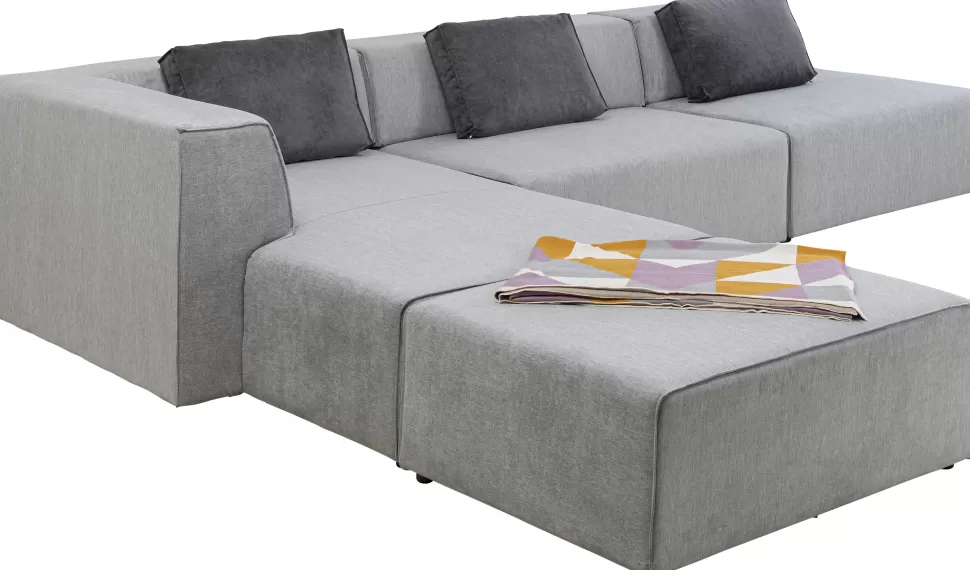Narożniki-KARE Design Narożnik Modułowy Duży Szary Lewy 357x182 Cm